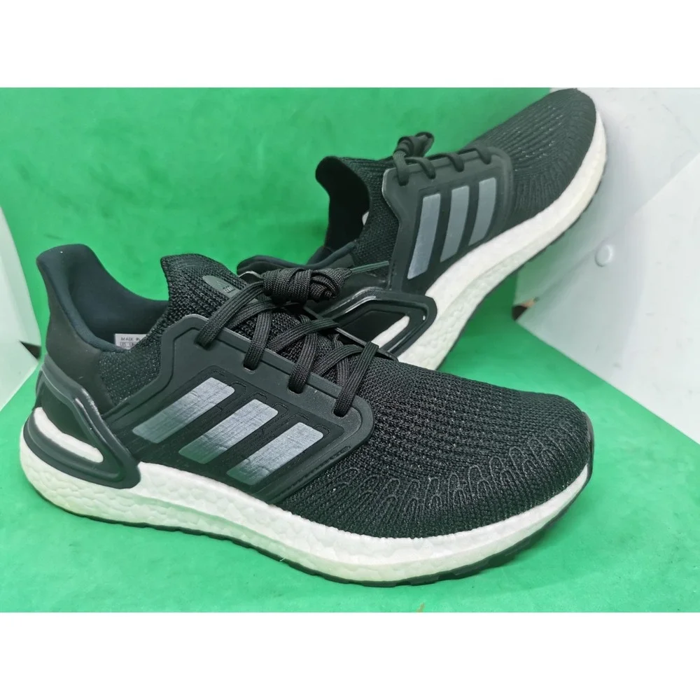 Adidas Ultraboost 20 Womens 8.5 Boost Running Shoes Sneakers White Black FY3457
